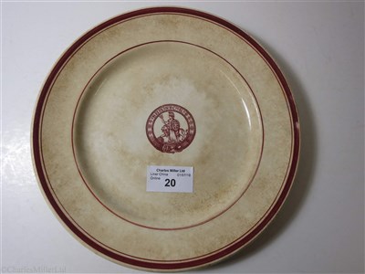 Lot 20 - BRITISH INDIA STEAM NAVIGATION COMPANY: AN IRONSTONE DINNER PLATE BY A.J. WILKINSON LTD. ENGLAND, CIRCA 1920