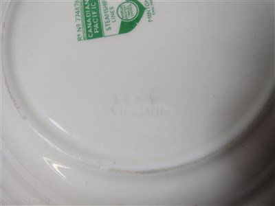 Lot 26 - CANADIAN PACIFIC STEAMSHIP LINES: ‘EMPRESS’ PATTERN CHINA BOWL BY MINTON, ENGLAND