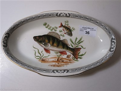 Lot 36 - CUNARD: AN OVAL ‘AQUITANIA’ PATTERN DISH BY BOOTHS & COLCLOUGHS LTD, ENGLAND, CIRCA 1936