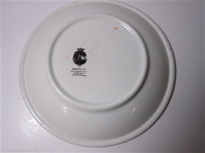 Lot 38 - CUNARD:  A FIRST-CLASS SOUVENIR ‘SILICON CHINA’ CORONATION PLATE BY BOOTHS LTD., ENGLAND, CIRCA 1937