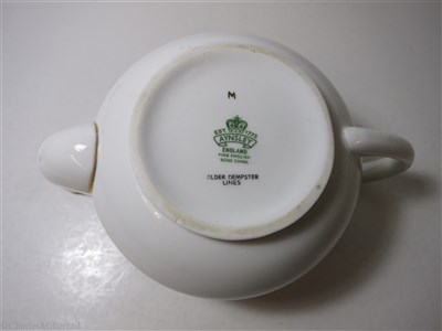 Lot 46 - ELDER DEMPSTER: A FLORAL PATTERN PORCELAIN TEAPOT BY AYNSLEY, ENGLAND