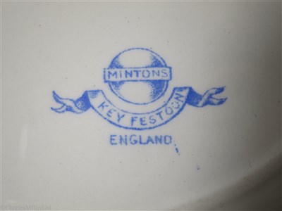 Lot 47 - BRITISH & AFRICAN S.S. CO. (ELDER DEMPSTER & Co.). LTD.: A ‘KEY FESTOON’ PATTERN DINNER PLATE BY MINTONS, CIRCA 1870