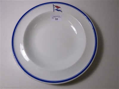 Lot 53 - GALBRAITH PEMBROKE & COMPANY: A CHINA SOUP PLATE BY FURNIVAL, CIRCA 1895