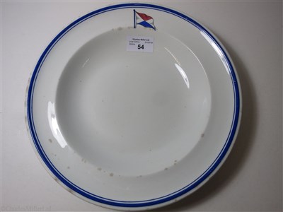 Lot 54 - GALBRAITH PEMBROKE & COMPANY: A CHINA SOUP PLATE BY FURNIVAL, CIRCA 1895