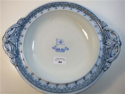 Lot 64 - KNIGHT LINE: AN OVAL SERVING PLATE BY D.A.S. NESBITT & CO. LIVERPOOL, 1895
