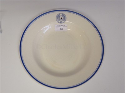 Lot 65 - LAMBERT BROTHERS LIMITED: A CHINA SOUP PLATE BY BRISTOL, CIRCA 1858