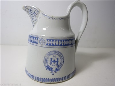 Lot 69 - LIVERPOOL BRAZIL & RIVER PLATE STEAM NAVIGATION CO. LTD (LAMPORT & HOLT LINE): ‘SEINE’ PATTERN CHINA WATER JUG, BY THOMAS HUGHES & SON LTD. ENGLAND CIRCA 1895