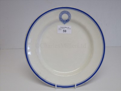 Lot 73 - MANCHESTER LINERS LIMITED: A DINNER PLATE BY DUNN BENNETT & CO. LTD., CIRCA 1920