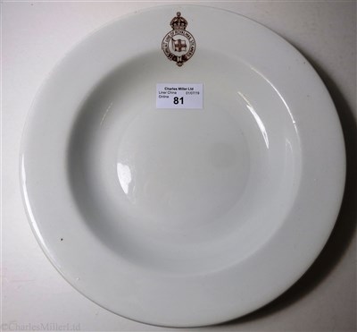Lot 81 - ORIENT LINE: A SOUP PLATE BY BRIDGWOOD, CIRCA 1910