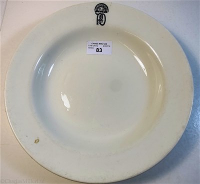 Lot 83 - P&O: A THIRD CLASS SOUP PLATE BY BAKEWELL BROS. LTD, CIRCA 1900