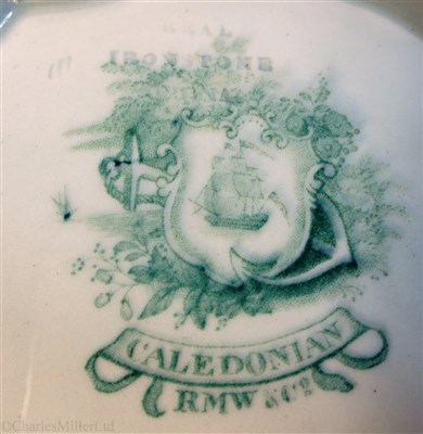 Lot 84 - P&O: A ‘CALEDONIA’ PATTERN IRONSTONE SERVING PLATE BY RIDGEWAY, MORLEY, WEAR & Co., CIRCA 1846