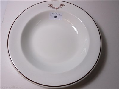 Lot 85 - PORT LINE: A SOUP PLATE BY FURNIVALS, CIRCA 1913