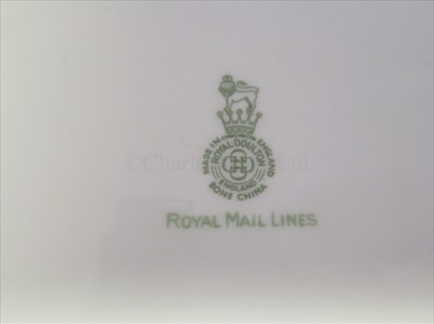 Lot 90 - ROYAL MAIL LINES: A ‘ROSE’ PATTERN BONE CHINA PLATE BY ROYAL DOULTON, CIRCA 1930