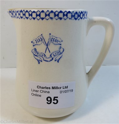 Lot 95 - STRICK LINE:  A CHINA MILK JUG BY C. McD. MANN & CO. LTD., CIRCA 1910