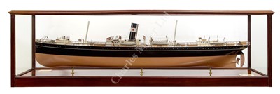 Lot 347 - AN HISTORICALLY INTERESTING BUILDER'S MODEL OF THE JAPANESE MAIL STEAMERS YAMASHIRO MARU AND OMI MARU, BUILT BY SIR W.G. ARMSTRONG, MITCHELL & CO. FOR THE NIPPON YUSEN LINE, 1884