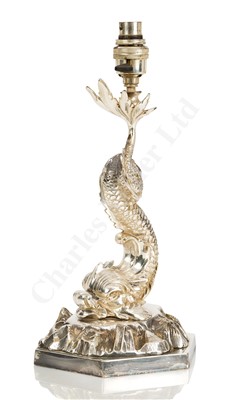 Lot 85 - A DECORATIVE LAMP BASE BELIEVED TO BE FROM THE R.Y. VICTORIA & ALBERT III
