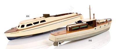 Lot 332 - AN ELECTRIC CRUISING YACHT BY BASSETT LOWKE, CIRCA 1930
