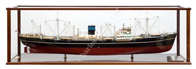 Lot 343 - A BUILDER'S MODEL OF THE CARGO SHIP M.V. TUDOR, BUILT BY KOCKUMS, MALMO FOR WILH. WILHELMSEN, OSLO, 1949