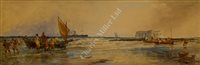 Lot 8 - THOMAS BUSH HARDY (BRITISH, 1842-1879) - Landing the catch