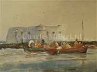 Lot 8 - THOMAS BUSH HARDY (BRITISH, 1842-1879) - Landing the catch