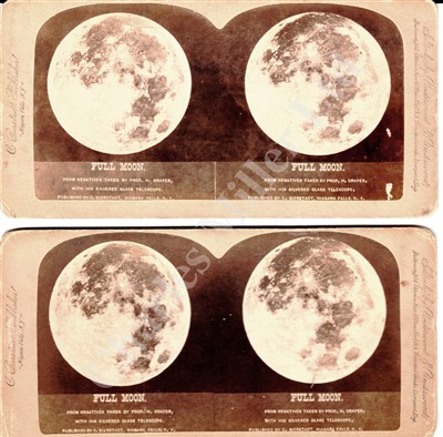Lot 323 - A LUNAR STEREOCARD BY C. BIERSTADT, NIAGARA FALLS, NY, PROBABLY CIRCA 1890; and another similar