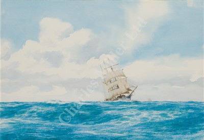 Lot 8 - δ JOHN CHANCELLOR (1925-1984) A clipper under sail