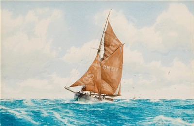 Lot 9 - δ JOHN CHANCELLOR (1925-1984) The 'Sanspareil' (BM326) passing the Wolf Rock Light
