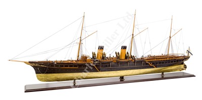 Lot 321 - AN IMPRESSIVE AND FINELY DETAILED 1:48 STATIC DISPLAY MODEL OF THE IMPERIAL RUSSIAN STEAM YACHT STANDART, ORIGINALLY BUILT BY BURMEISTER & WAIN, COPENHAGEN, 1895