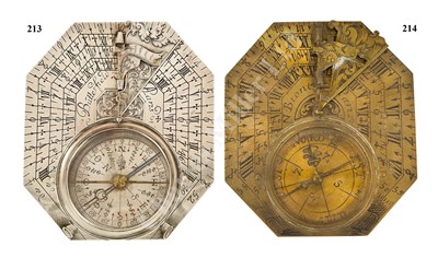 Lot 214 - A BRASS BUTTERFIELD TYPE DIAL BY NICHOLAS BION, CIRCA 1720