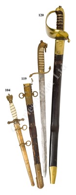 Lot 104 - A THIRD REICH KRIEGSMARINE DIRK; and another similar