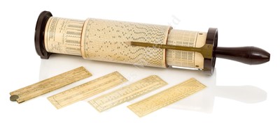 Lot 295 - Ø AN 18TH CENTURY 6IN. RECTANGULAR PROTRACTOR BY ADAMS, LONDON; and 4 others