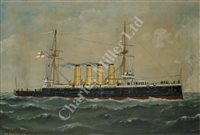 Lot 77 - H.E. STEPHENS (19TH/20TH CENTURY BRITISH SCHOOL) - H.M.S. 'Aboukir’ [1900-1914]
