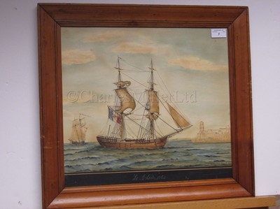 Lot 7 - JOSEPH HONORÉ MAXIME PELLEGRIN (FRENCH, 1793-1869): 'Le Solide' off Marseilles, 1862