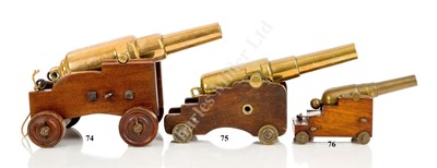 Lot 75 - A 19TH CENTURY ½IN. BORE MODEL FOR A MUZZLE-LOADING NAVAL GUN OF CIRCA 1880
