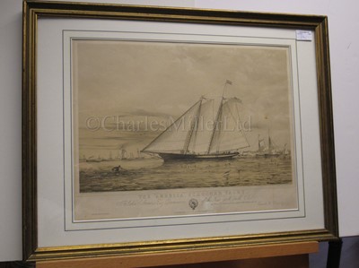 Lot 37 - ENGLISH SCHOOL, 19TH CENTURY Beach scene with a man o'war at anchor