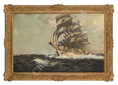 Lot 23 - ARTHUR BRISCOE (BRITISH, 1873-1943) The 'Grace Harwar' under full sail