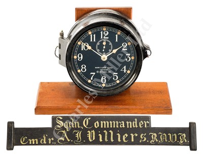 Lot 114 - A US NAVY MARK I DECK CLOCK BY SETH THOMAS, CIRCA 1941