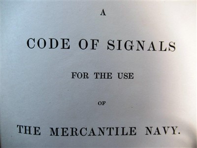 Lot 184 - WALKER’S SIGNAL CODE, 1841