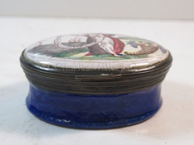 Lot 63 - A BILSTONWARE PATCH BOX CELEBRATING THE PEACE OF AMIENS, CIRCA 1803