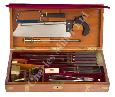 Lot 296 - Ø A FINE MILITARY PATTERN SURGEON'S SET BY S. MOOR, SON & THOMPSON, LONDON, CIRCA 1875