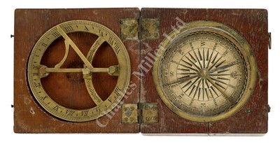 Lot 217 - A POCKET COMPASS SUNDIAL BY WILLIAM SIMMS, BIRMINGHAM/LONDON, CIRCA 1800