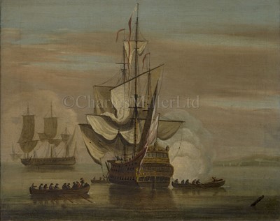 Lot 39 - FOLLOWER OF SAMUEL SCOTT (BRITISH, 1702-1772): The evening gun