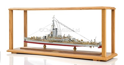 Lot 111 - A 1:100 SCALE BUILDER'S STYLE MODEL OF INSECT CLASS RIVER GUNBOAT H.M.S. LADYBIRD, ORIGINALLY BUILT BY LOBNITZ & CO., 1916