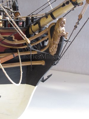 Lot 45 - A FINELY DETAILED 1:48 SCALE MODEL OF THE 40-GUN SPANISH FRIGATE SANTA LEOCARDIA, ORIGINALLY BUILT 1777