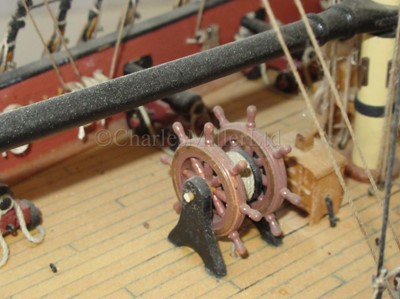 Lot 45 - A FINELY DETAILED 1:48 SCALE MODEL OF THE 40-GUN SPANISH FRIGATE SANTA LEOCARDIA, ORIGINALLY BUILT 1777