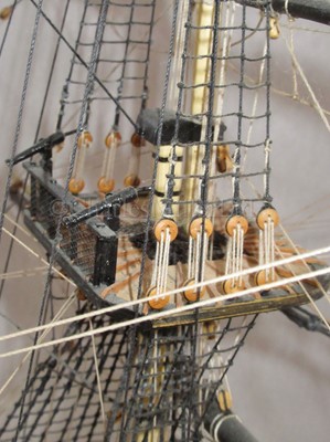 Lot 45 - A FINELY DETAILED 1:48 SCALE MODEL OF THE 40-GUN SPANISH FRIGATE SANTA LEOCARDIA, ORIGINALLY BUILT 1777