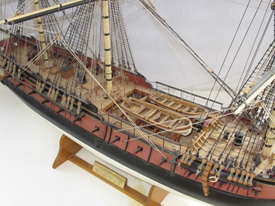 Lot 45 - A FINELY DETAILED 1:48 SCALE MODEL OF THE 40-GUN SPANISH FRIGATE SANTA LEOCARDIA, ORIGINALLY BUILT 1777