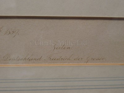 Lot 91 - ENGLISH SCHOOL, 19TH CENTURY: Osborne Bay, August 7th, 1889: the Royal Yacht 'Victoria & Albert II' reviewing the German Fleet