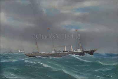 Lot 101 - DE SIMONE (ITALIAN, 19TH/20TH-CENTURY): R..Y. 'Victoria & Albert III' with Edward VII onboard