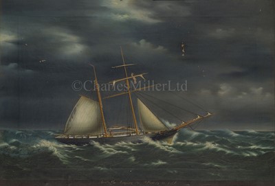 Lot 15 - NEAPOLITAN SCHOOL, CIRCA 1860, Fair and foul portraits of the Salcombe fruit schooner 'Arabella', Master John Adams